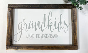 Handmade Sign -  Grandkids