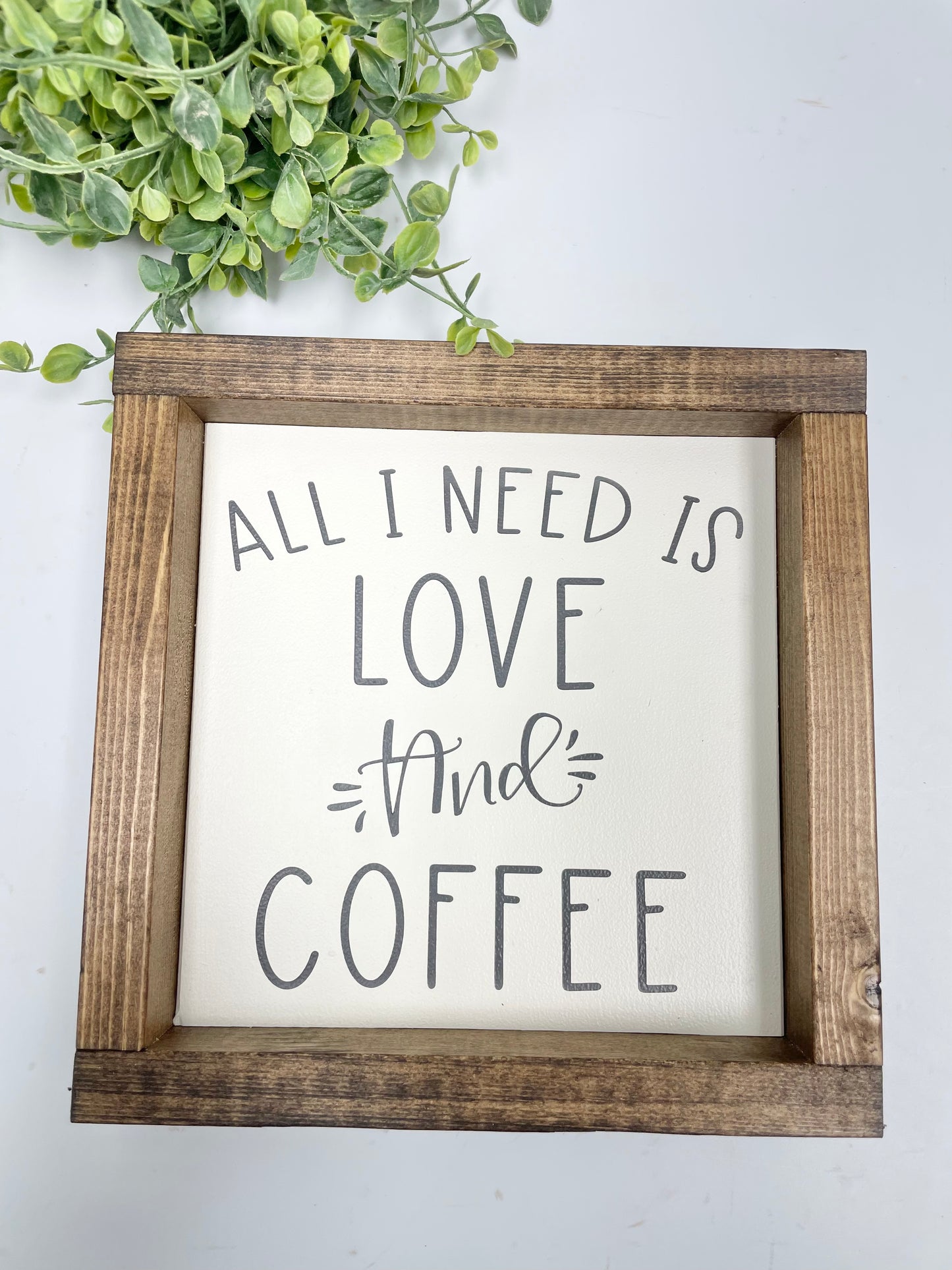 Handmade Sign - Love and Coffee