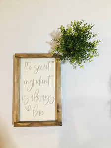 Handmade Sign  - The Secret