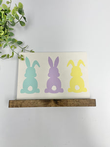 Handmade Sign - Shelf Sitter Bunnies Large