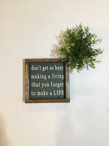 Handmade Sign - Making A Living