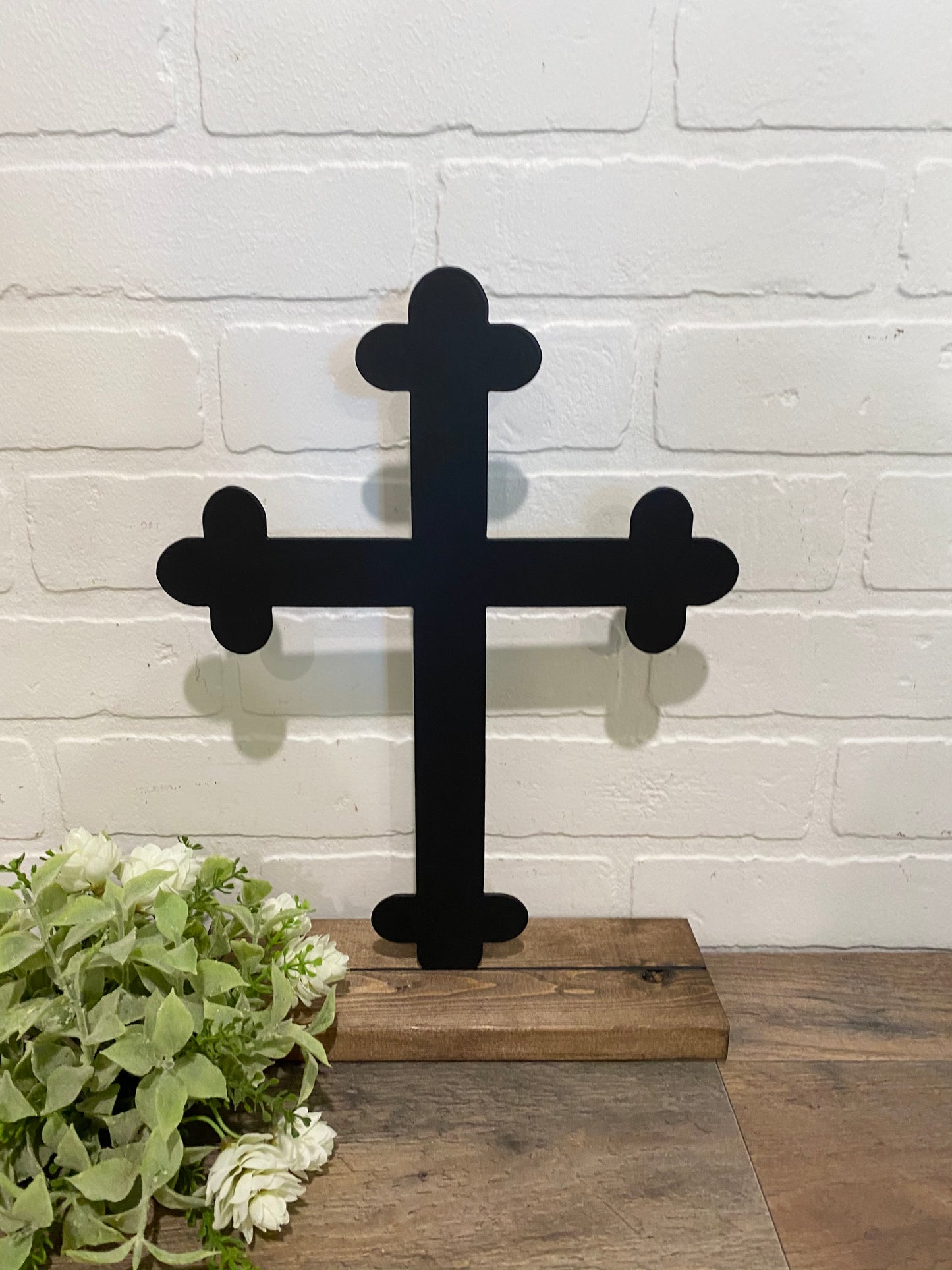 10” Traditional Cross - Black