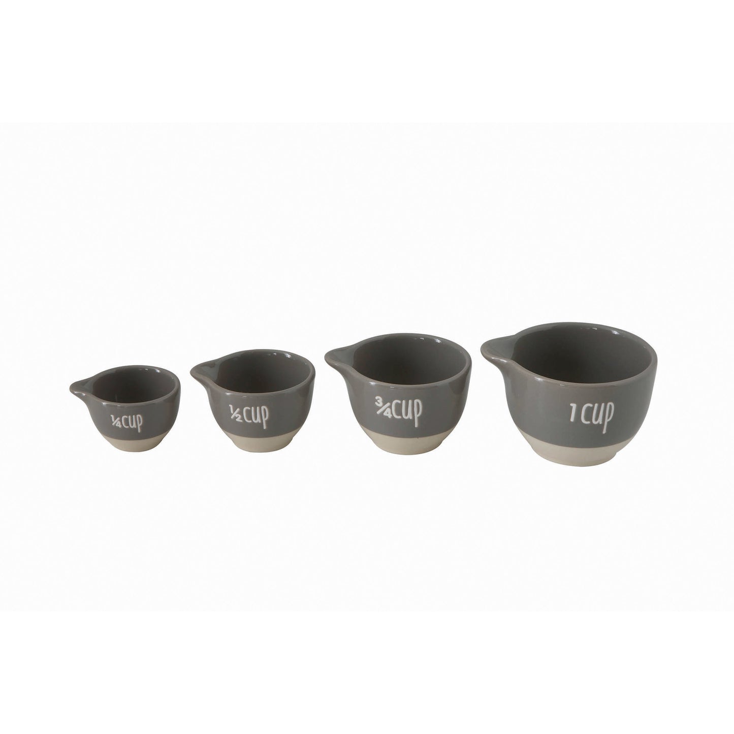 Gray Stoneware Measuring Cups