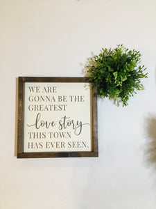 Handmade sign-Love Story