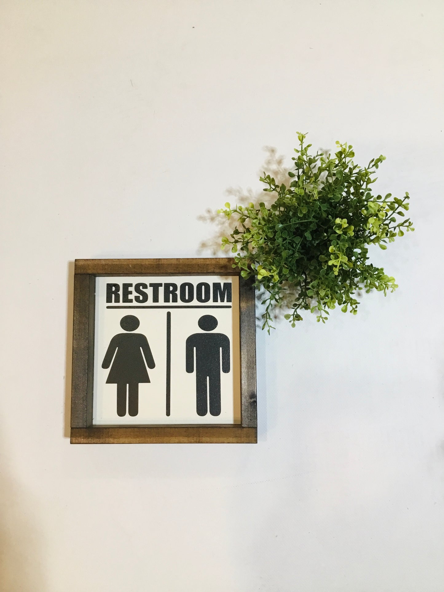 Handmade sign-Restroom