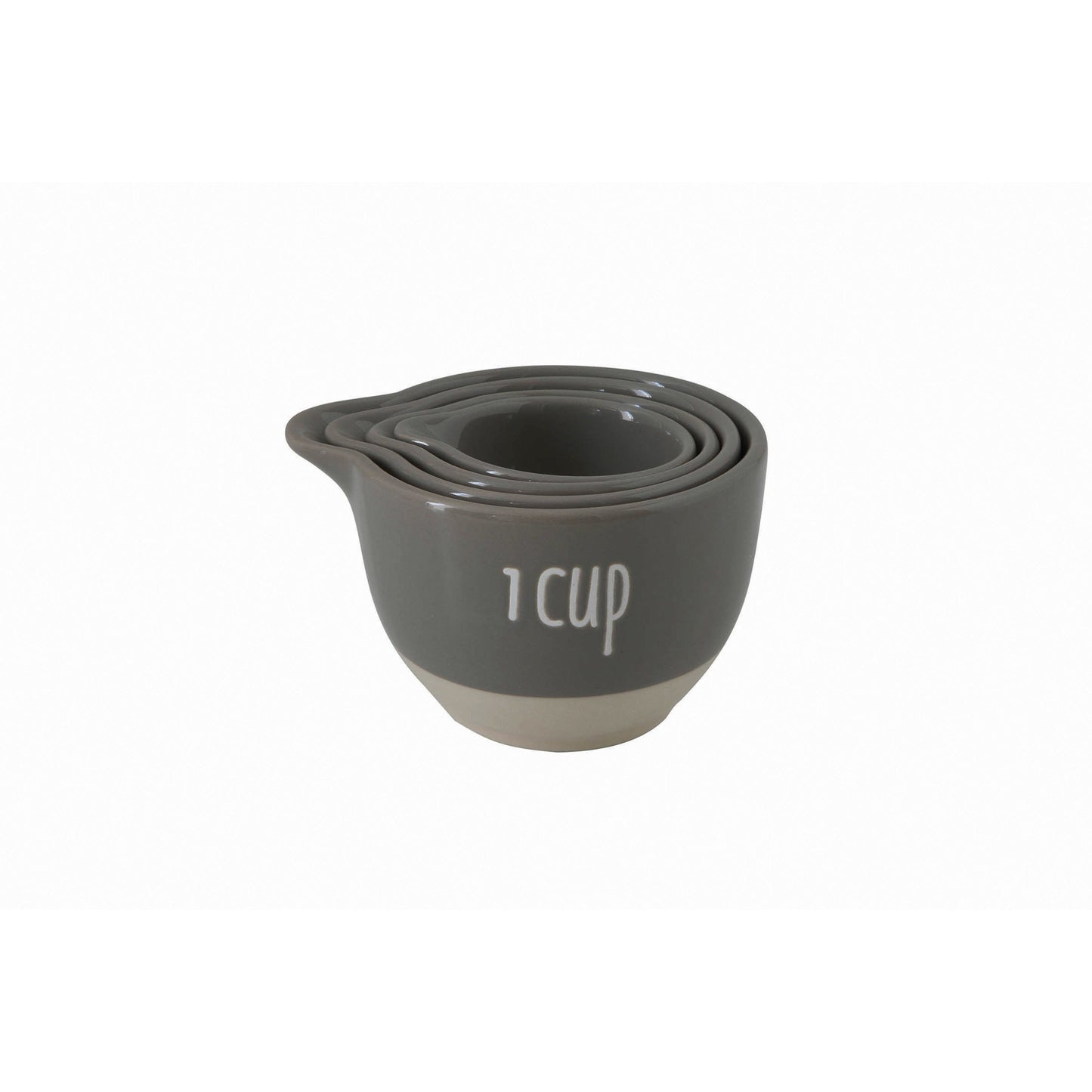 Gray Stoneware Measuring Cups