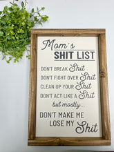 Load image into Gallery viewer, Handmade Sign - Mom&#39;s List
