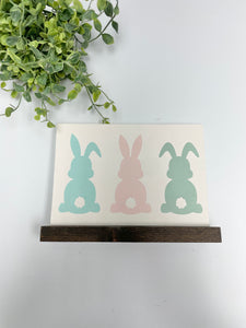 Handmade Sign - Shelf Sitter Bunnies Large