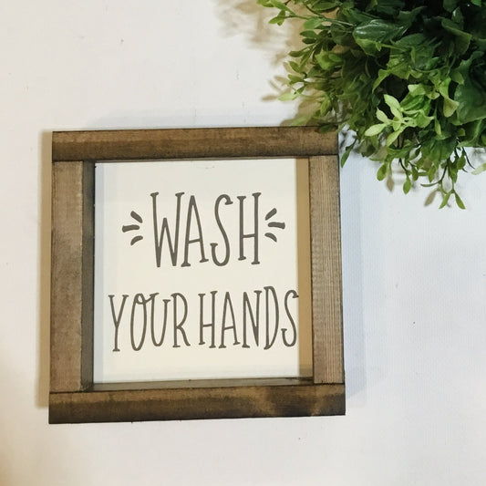 Handmade Sign - Wash Your Hands