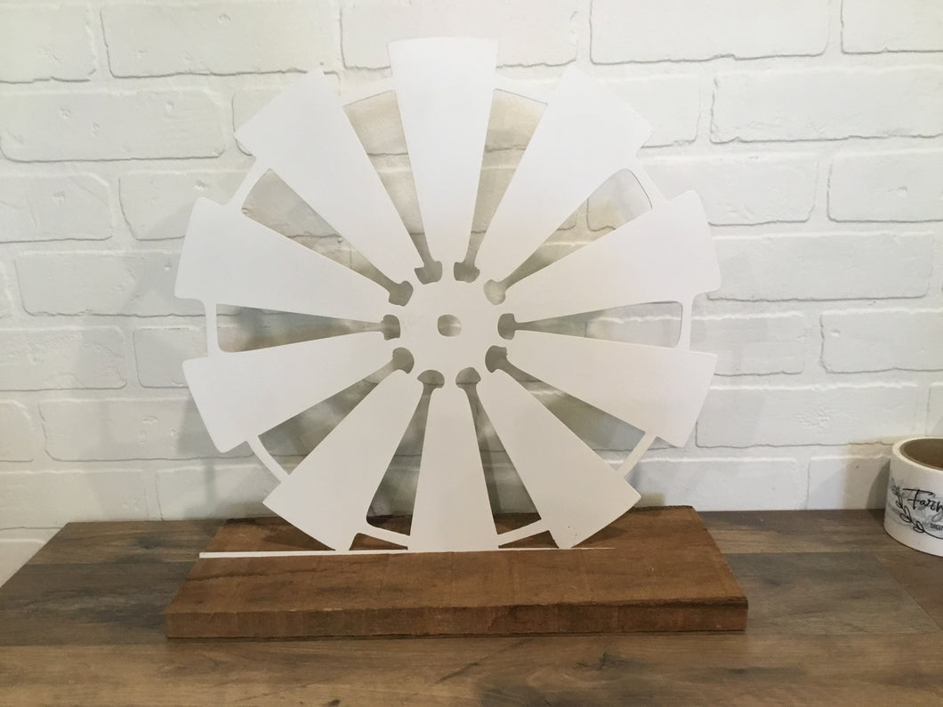 16” Windmill Cutout - White