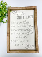 Load image into Gallery viewer, Handmade Sign - Mom&#39;s List
