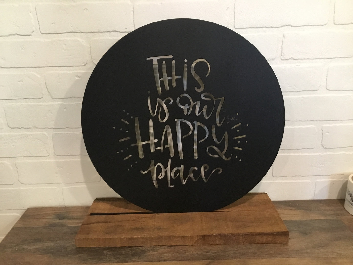 16” This Is Our Happy Place - Black