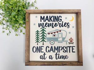 Handmade Sign - Campsite