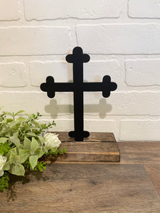 6” Traditional Cross - Black