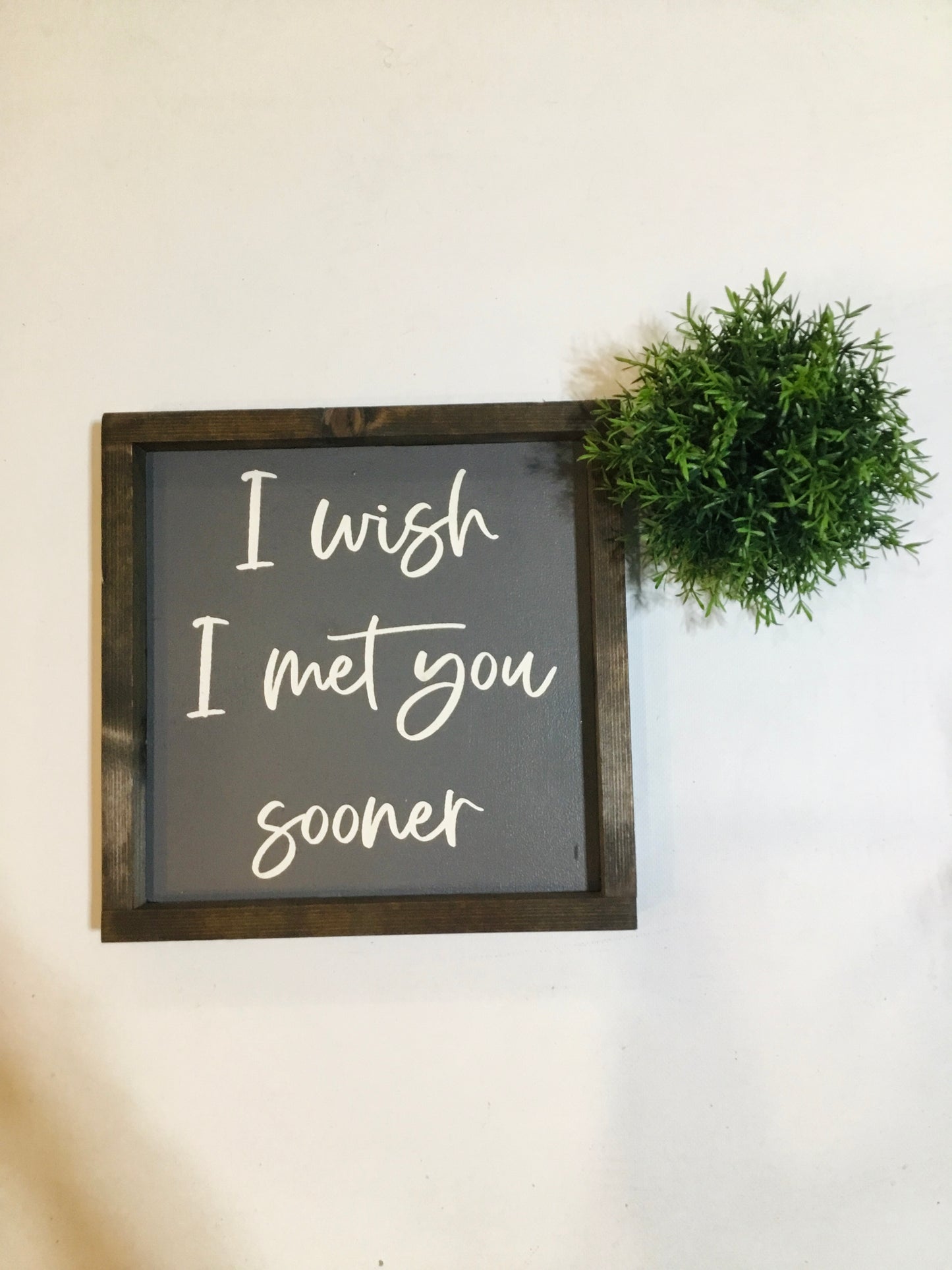 Handmade Sign - I Wish I Met You