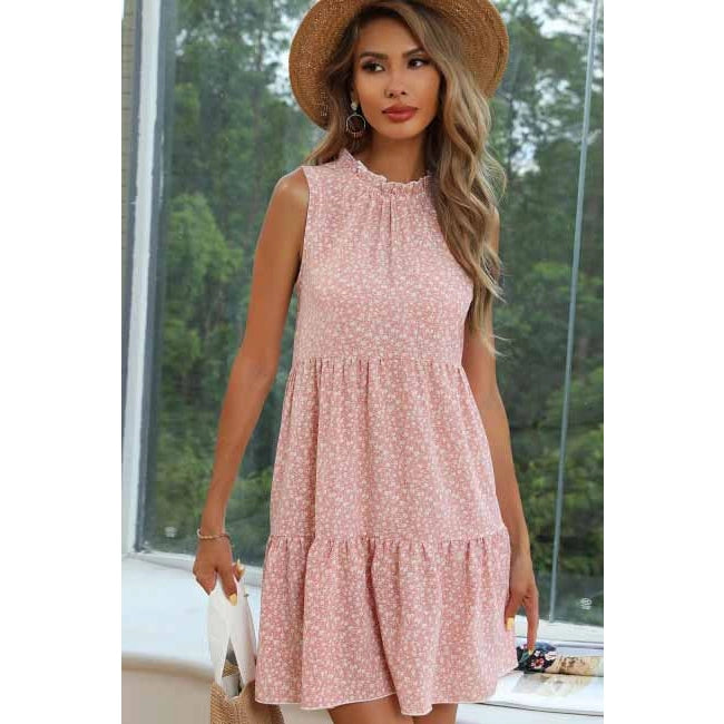 Blush Floral Print Dress