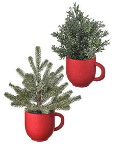 Frosted Pine Tree In Mug