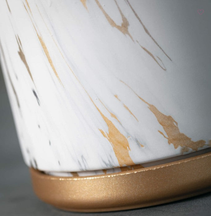 Marble Gilded Planter